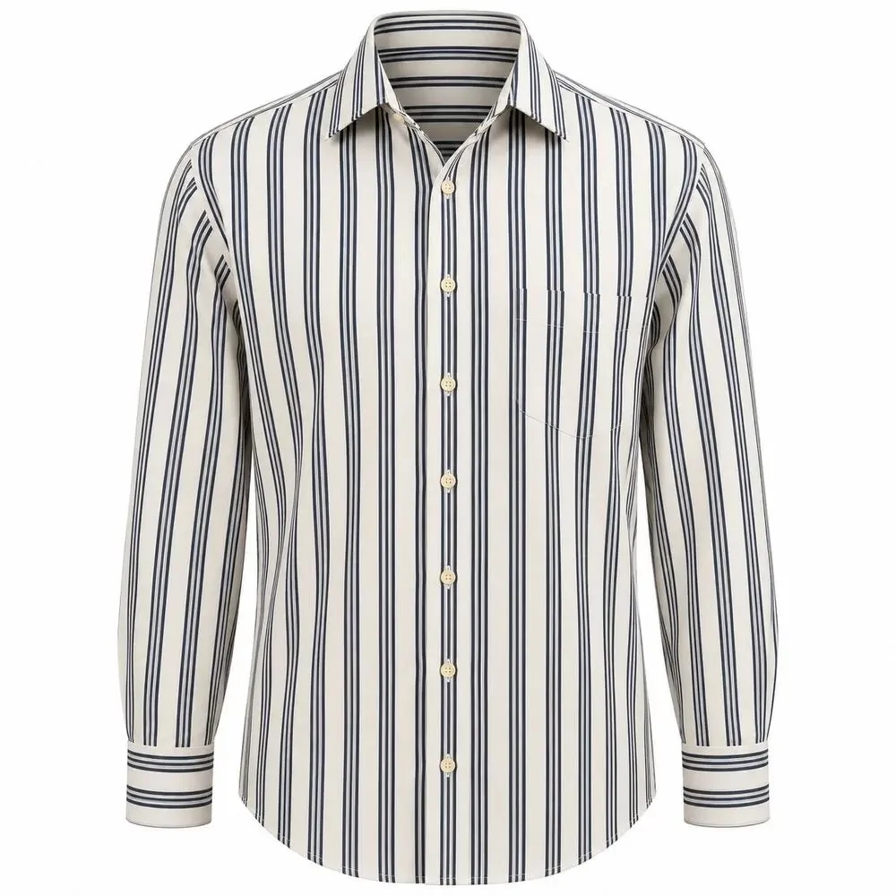 J Crew Button Up Shirt Size Large Neck 16 Striped White Blue
